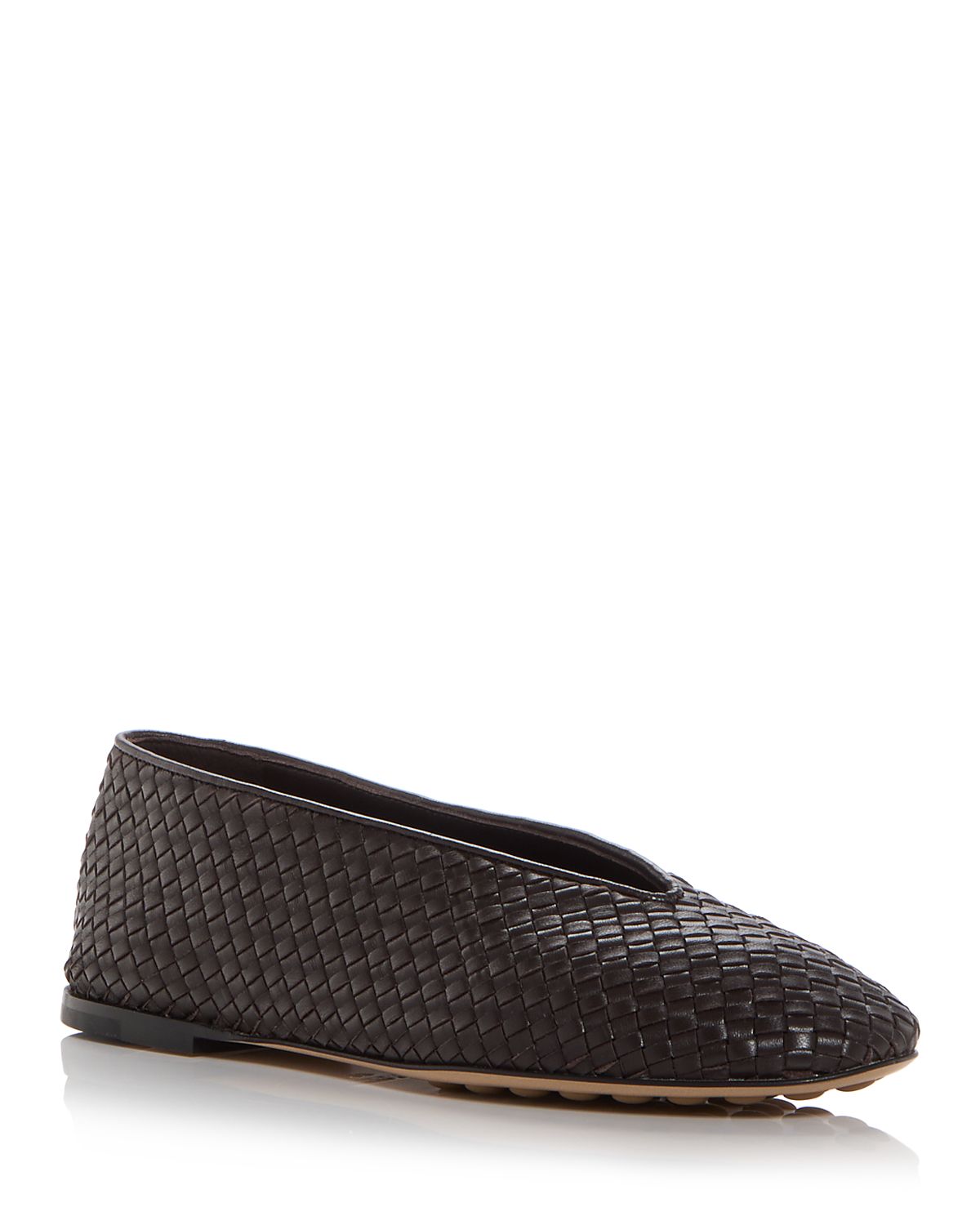 Bottega Veneta Women's Rosa Intrecciato Ballet Flats