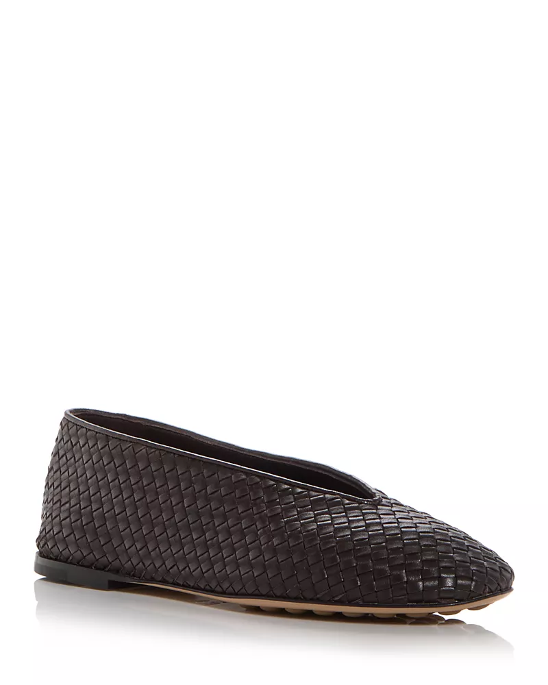 Bottega Veneta Women's Rosa Intrecciato Ballet Flats