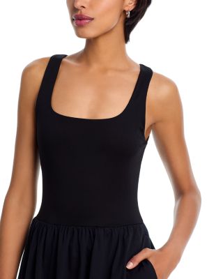 Mixed Media Tank Midi Dress