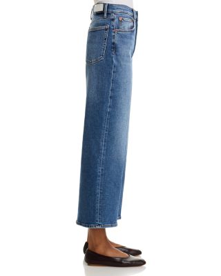 High Rise Wide Leg Cropped Jeans in Mid 70s