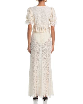 Oxford Floral Lace A Line Skirt