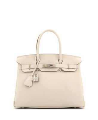 Pre-Owned HERMÈS - Birkin 30 Handbag Light Togo with Palladium Hardware