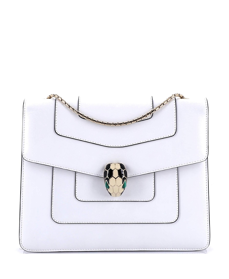 Pre-owned Pre-owned Bvlgari Bvlgari Medium Serpenti Forever Square Shoulder Bag Leather