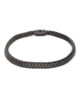 Sterling Silver Black Rhodium Icon Bracelet, 6.5mm