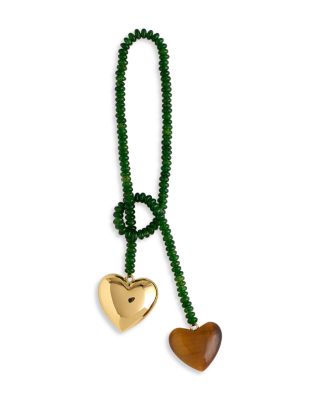 Madewell Double Heart Beaded Bag Charm | Bloomingdale display picture 3