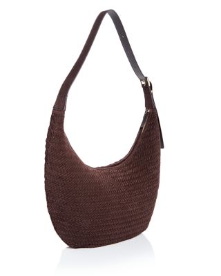 Essential Curve Suede Shoulder Bag 