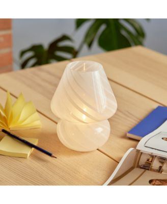 Portable Mini Close Top Glass Mushroom Lamp
