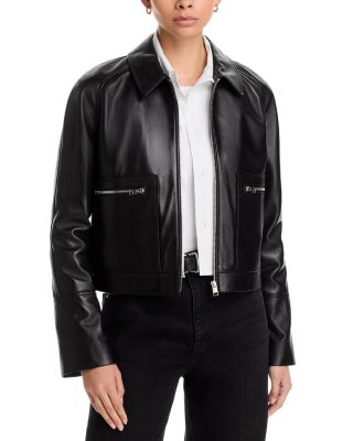 The Leather Zip Front Jacket