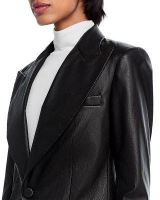 The Peak Lapel Leather Jacket
