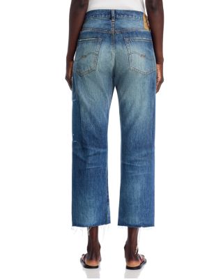 Lucy High Rise Ankle Boyfriend Jeans in Esher Blue