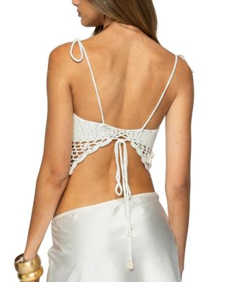 Shelley Asymmetric Crochet Top