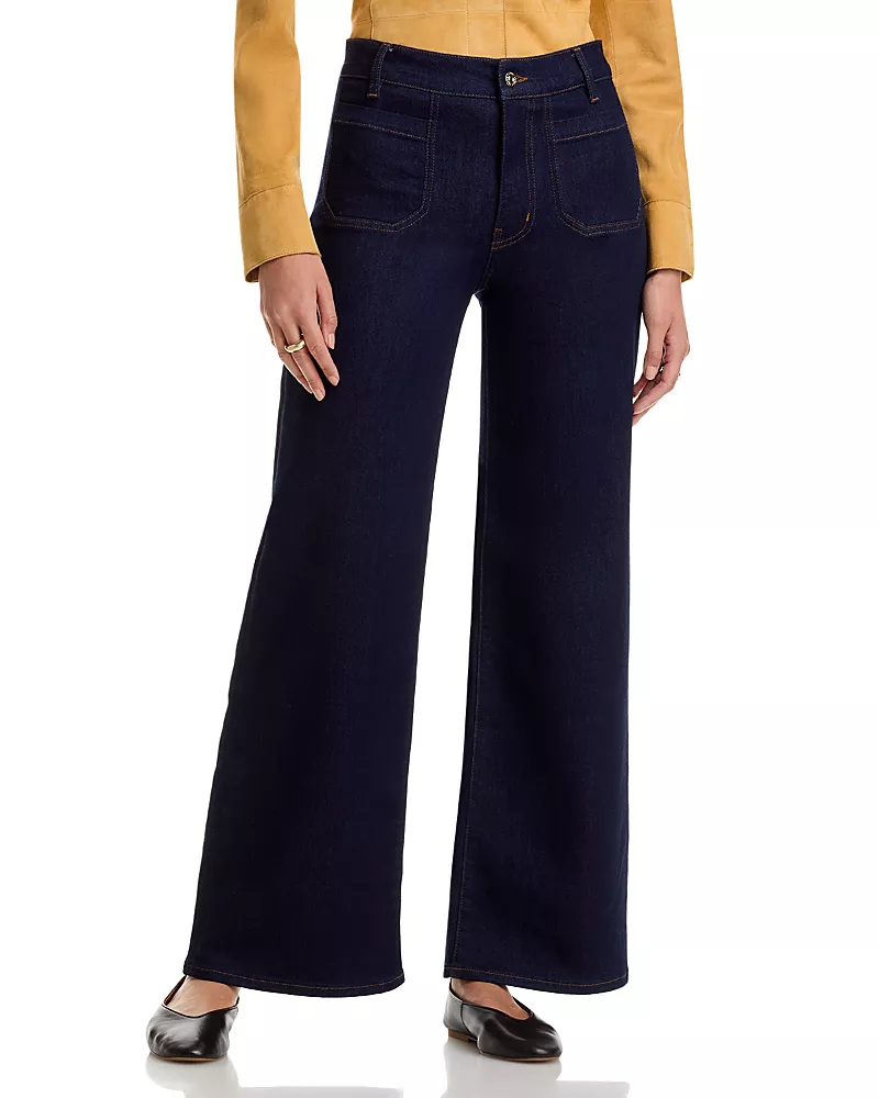 Frame Le Slim Palazzo Modernist Pocket Jeans in Rinse