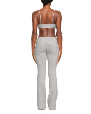 Cotton Jersey Foldover Waist Pants  