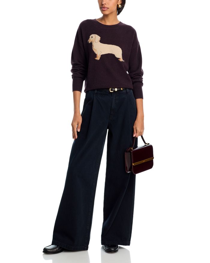 Dachshund Dog Intarsia Cashmere Sweater - Exclusive