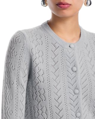 100% Cashmere Crewneck Cardigan Sweater - Exclusive