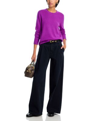 100% Cashmere Rolled Edge Sweater - Exclusive