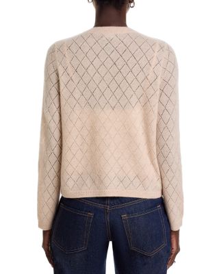 100% Cashmere Crewneck Cardigan Sweater - Exclusive