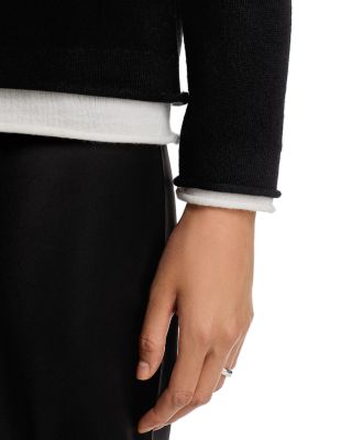100% Cashmere Double Layer Crewneck Sweater - Exclusive