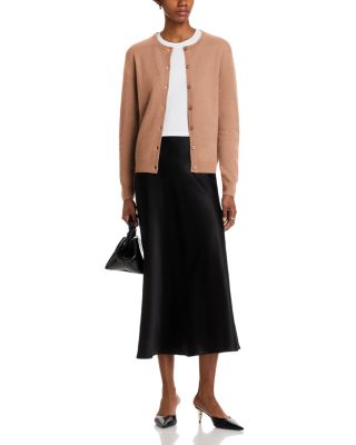 100% Cashmere Crewneck Cardigan Sweater - Exclusive