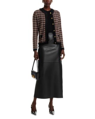 100% Cashmere Tweed Crewneck Cardigan - Exclusive