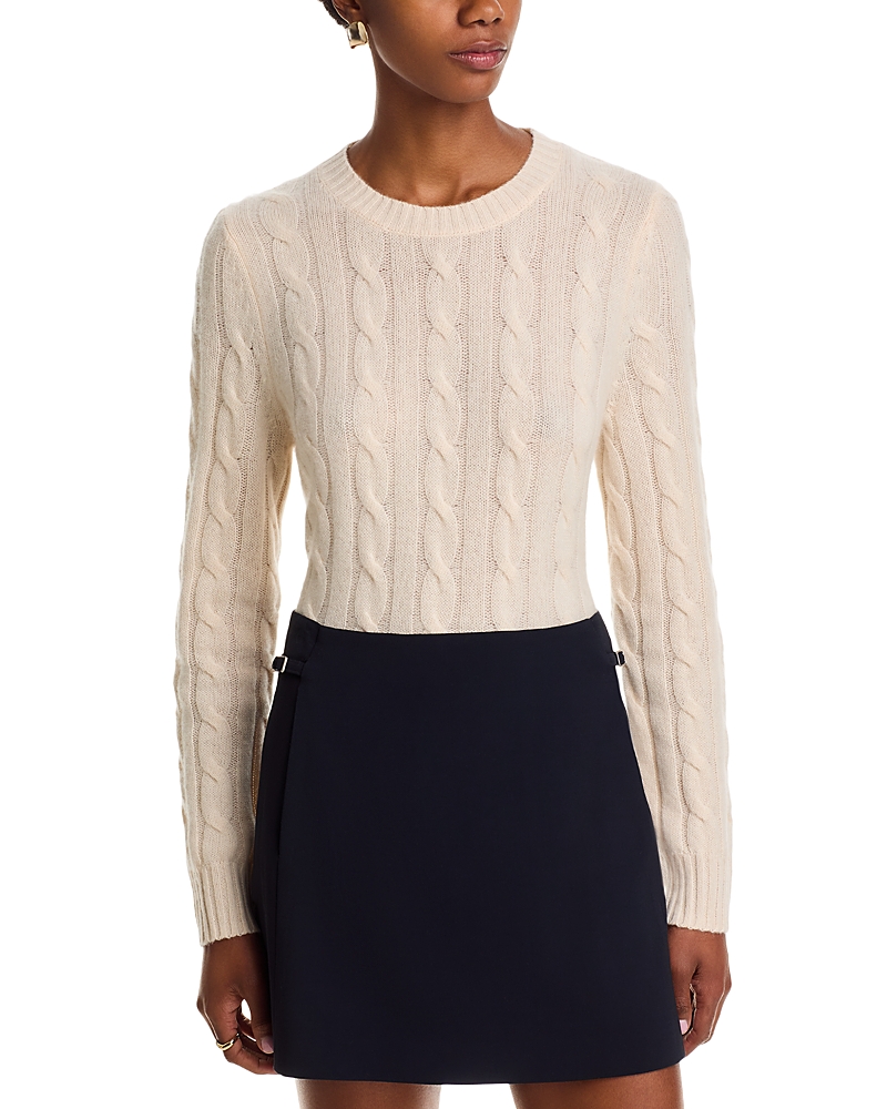 C By Bloomingdale's Cashmere Cable Knit Crewneck Sweater - Exclusive In Multi