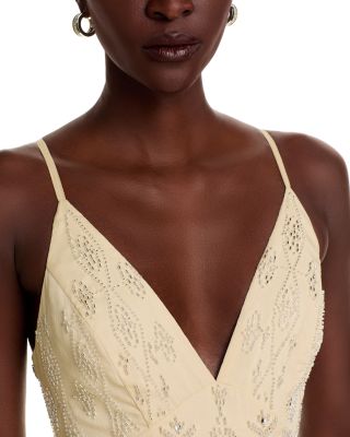 Embellished V Neck Cami Gown - Exclusive