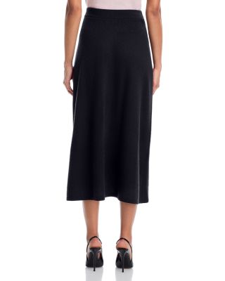 100% Cashmere Midi Skirt - Exclusive