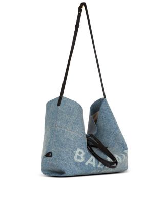 Track Denim Tote Bag