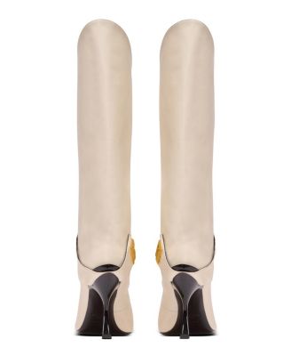 Women's Twist Heeled Leather Boots