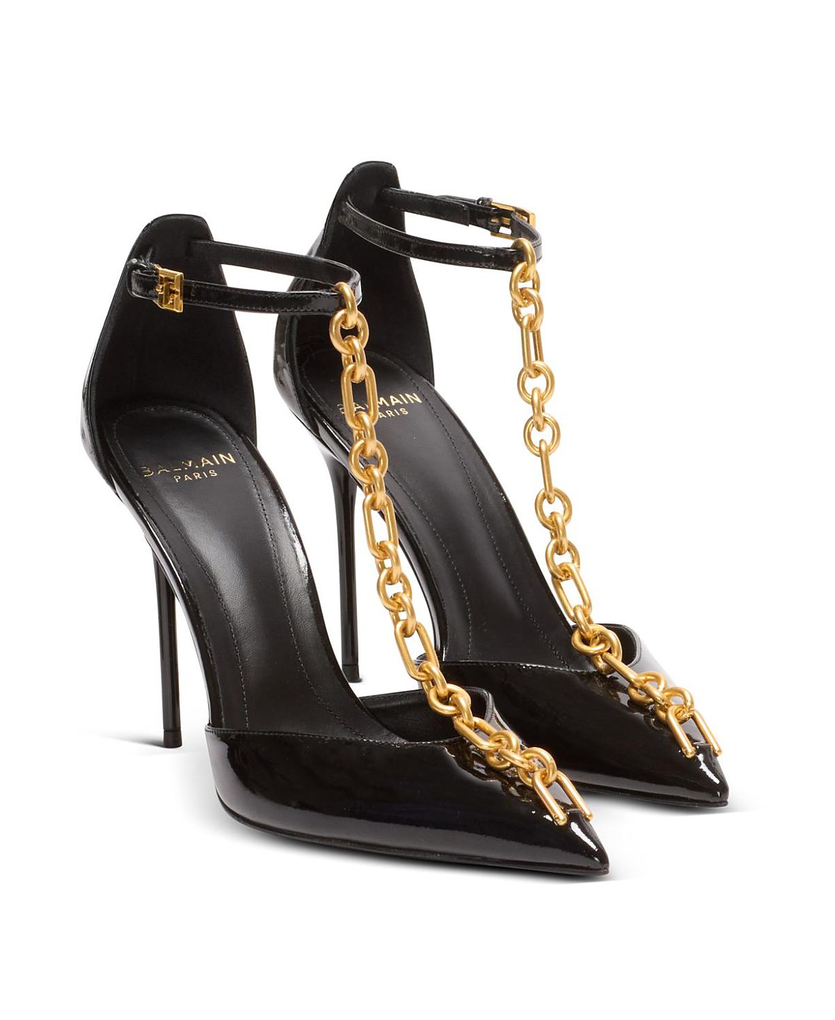 Balmain Women's Sync Patent Leather Stilettos with Pointed Toe Pumps