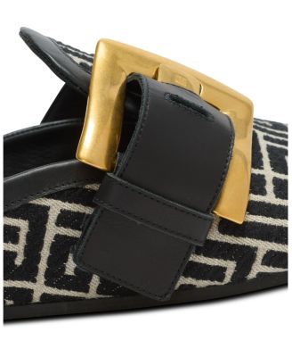 Women's Anthem Mules in Jacquard Canvas with PB Monogram