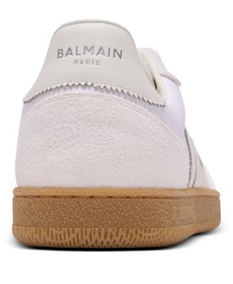 Women's Leather and Canvas Swan Trainers