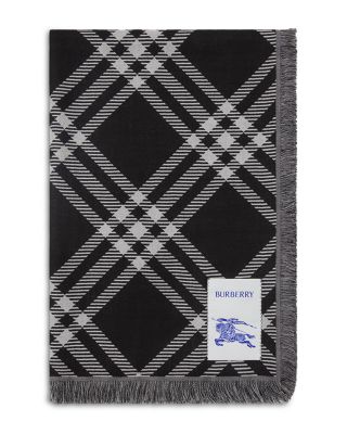 Lightweight Wool & Silk Check Scarf