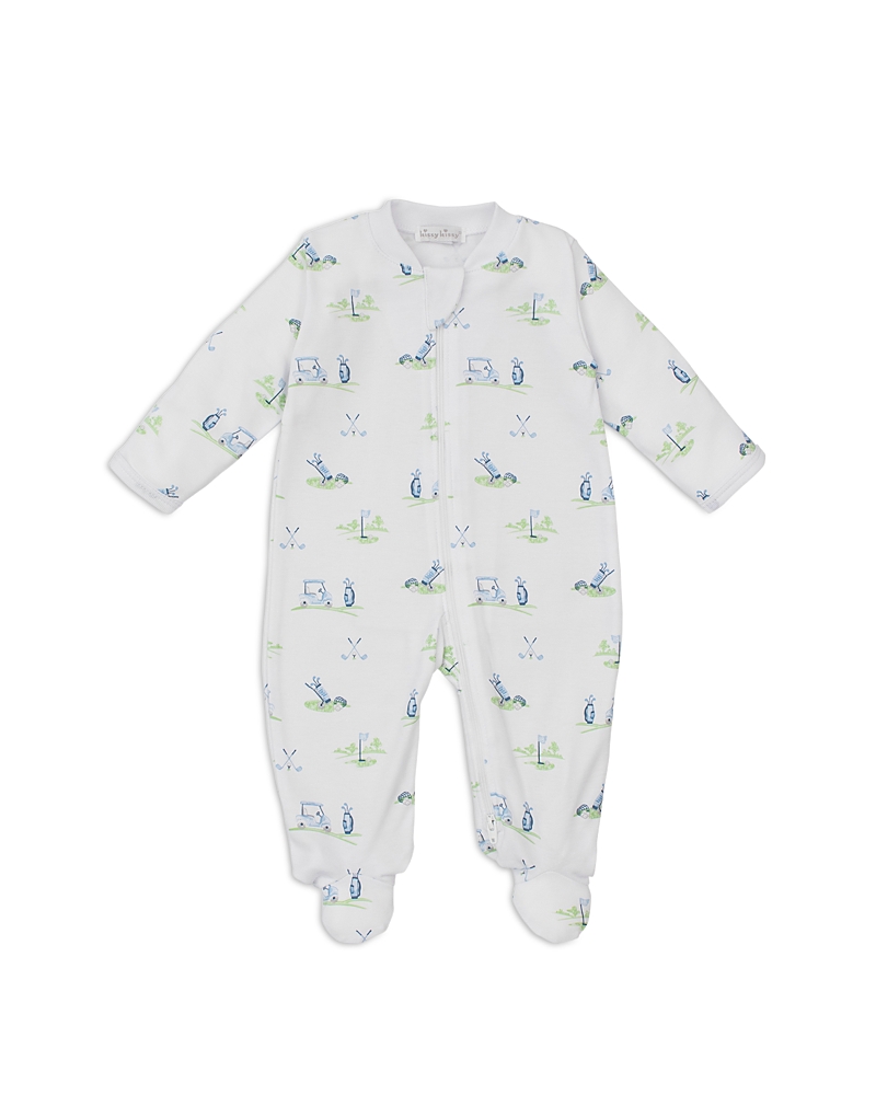 Kissy Kissy Boys' Golf Print Zip Front Footie - Baby In Multi