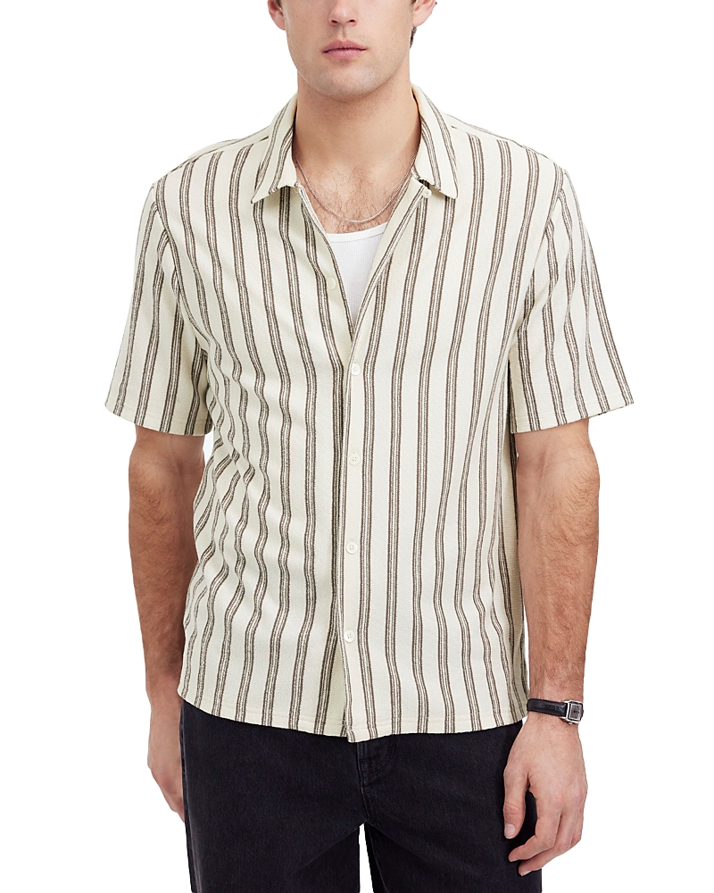 Madewell Textured Stripe Short Sleeve Shirt
