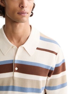 Regular Fit Striped Knit Polo