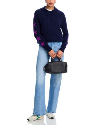 100% Cashmere Star Sleeve Hoodie Sweater - Exclusive