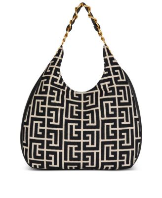 1945 Soft Hobo Monogrammed Jacquard Tote Bag