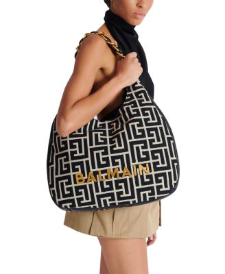 1945 Soft Hobo Monogrammed Jacquard Tote Bag