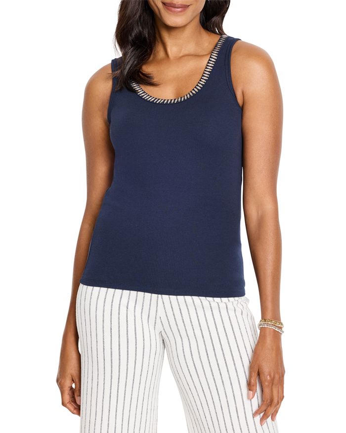 Shimmer Trimmed Tank Top