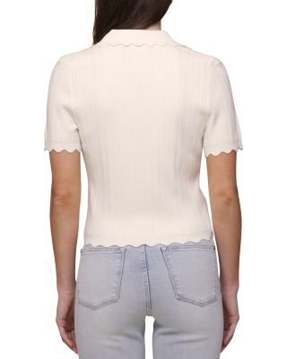 Ribbed Scalloped Edge Top