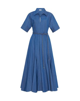 Slit Front Caftan Shirt Dress