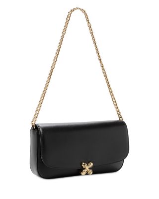 Skull Flower Leather Crossbody