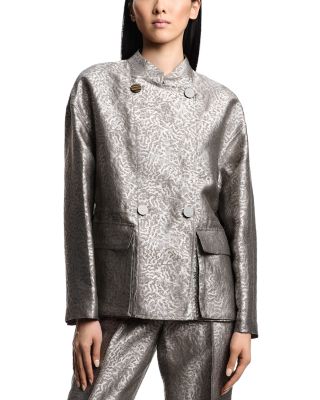 Shiny Jacquard Blazer