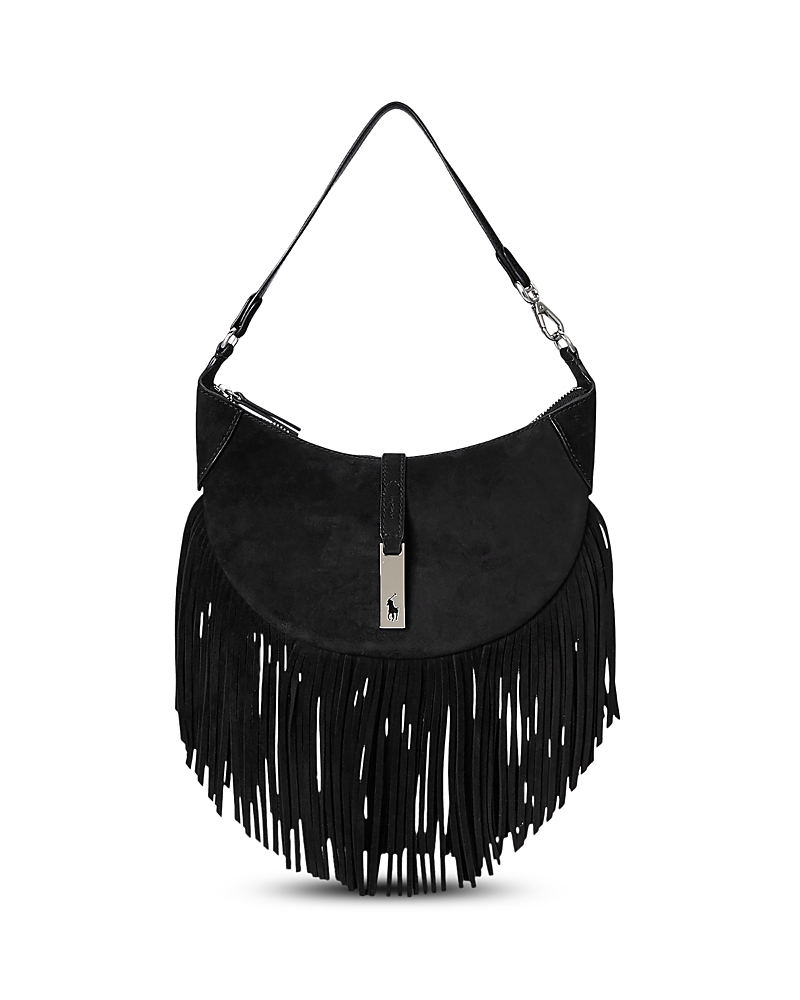 Polo Ralph Lauren Polo Id Fringe Suede Mini Shoulder Bag