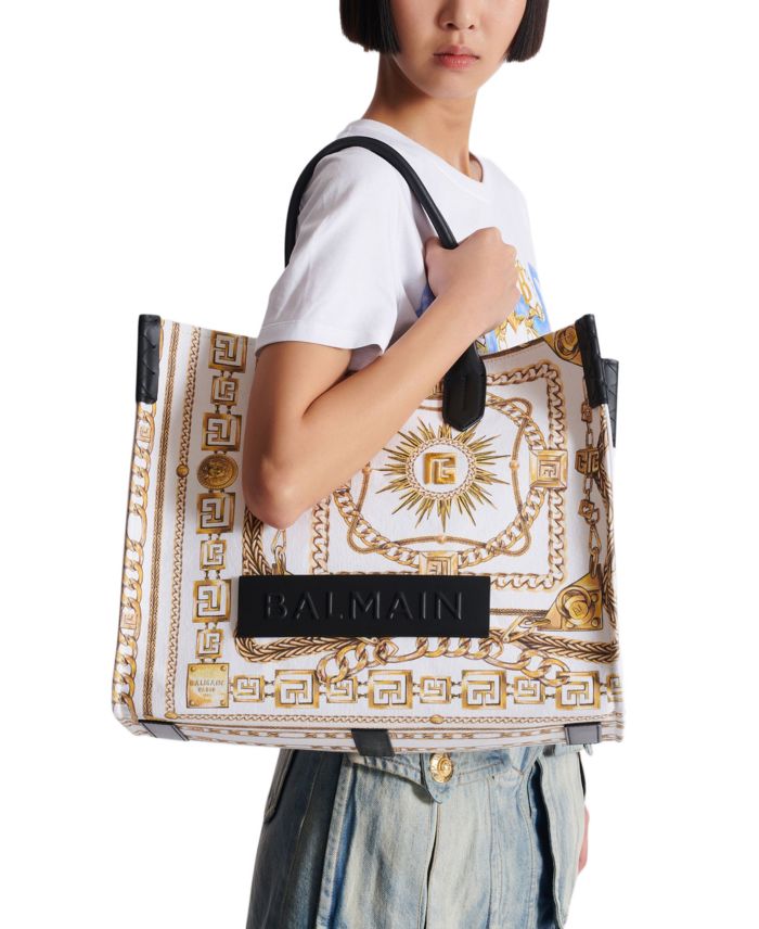 B-Army Medium Tote Bag Printed Canvas