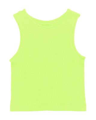  Girls' Ribbed Crop Sports Tank Top - Big Kid