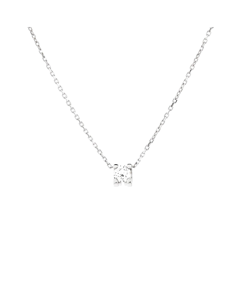 Pre-owned Pre-owned Cartier Cartier 0.23ct C De Cartier Necklace 18k White Gold And Diamond