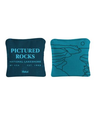 6x6 Pictured Rocks National Park Durasuede + Turbo Polyglide Pilot Versacraft Cornhole Bags