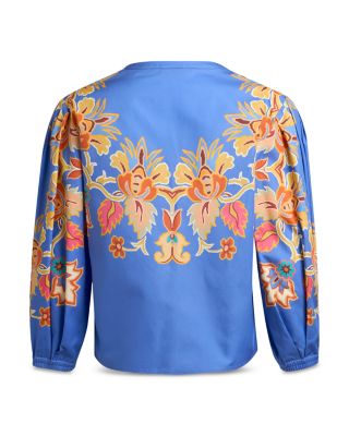 Paisley Split Neck Blouse